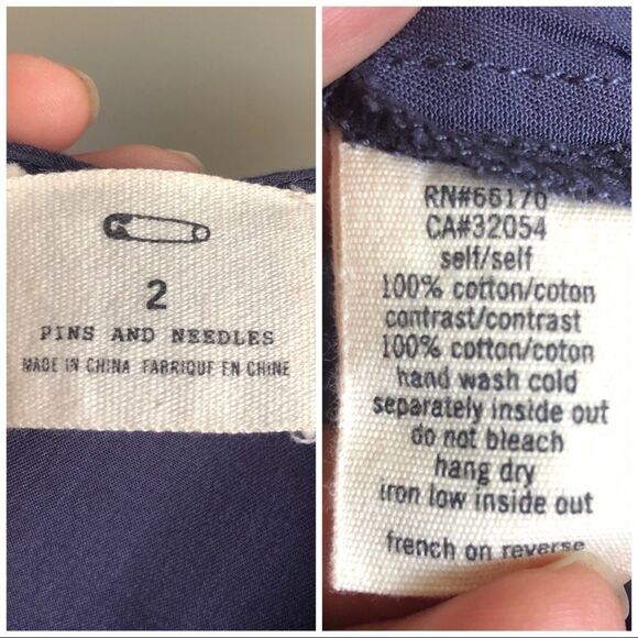 UO Pins & Needles navy blue cap sleeve romper - Picture 6 of 6